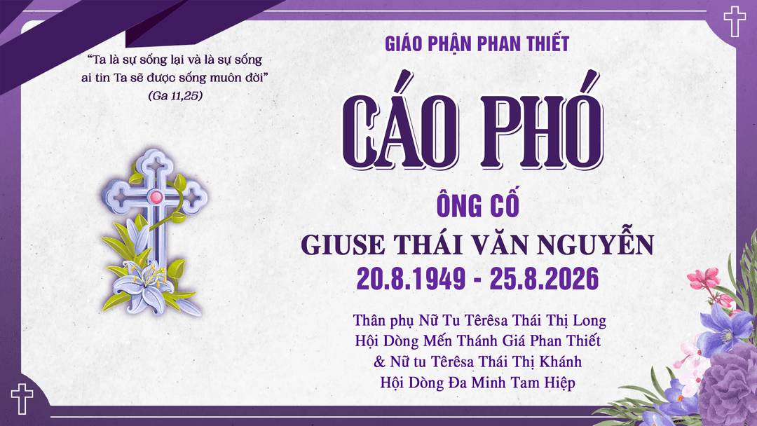 Cáo phó Ông Cố Giuse Thái Văn Nguyễn