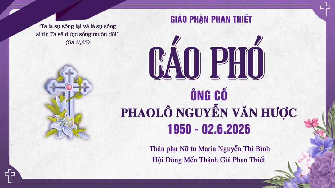 Cáo phó Ông cố PHAOLÔ NGUYỄN VĂN HƯỢC
