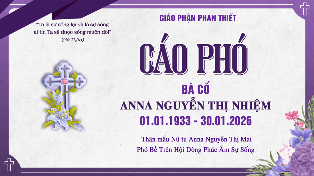 Cáo Phó Bà Cố Anna Nguyễn Thị Nhiệm