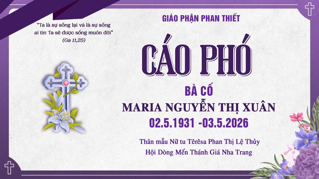 Cáo phó Bà cố Maria Nguyễn Thị Xuân