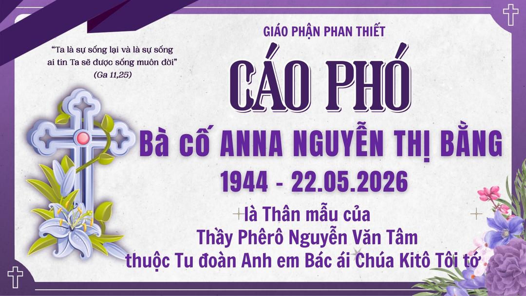 Cáo phó Bà cố ANNA NGUYỄN THỊ BẰNG