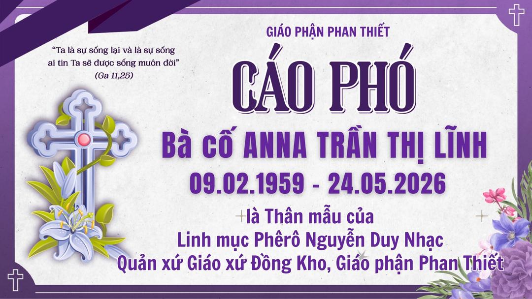 Cáo phó Bà cố ANNA TRẦN THỊ LĨNH