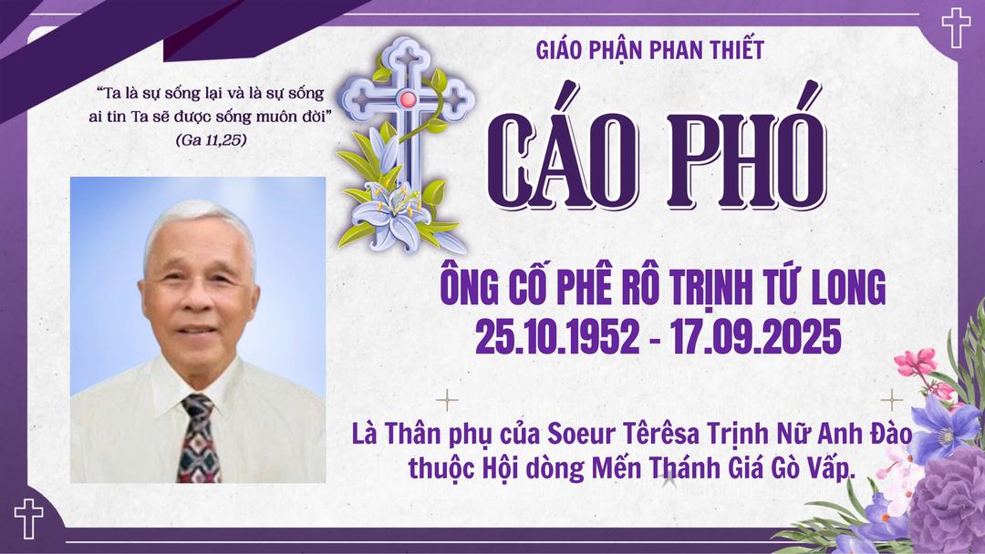 Cáo phó - Ông cố Phêrô TRỊNH TỨ LONG