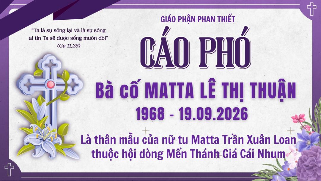 Cáo phó Bà cố MATTA LÊ THỊ THUẬN