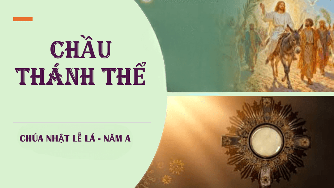 Chầu Thánh Thể Chúa Nhật Lễ Lá - Năm A